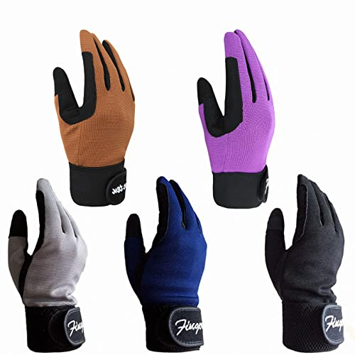LOVMEAD Reithandschuhe Kinder Grip Reiten Handschuhe Reiterhandschuhe Mädchen Jungen 5-14 Jahre für Reitsport Reiten Fahrrad Gartenarbeit Sport Atmungsaktiv Bequem (S, Fuchsie)