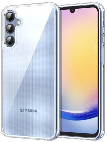 JETech Case for Samsung Galaxy A25 5G 6.5-Inch, Non-Yellowing Shockproof Bumper Protective Phone Cover, Anti-Scratch Hard PC Back (Clear)
