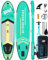 BEYOND MARINA Sup Board, Stand Up Paddling Board, Paddle Board, Aufblasbares Paddleboard Surfboard Wassersport, Sitz, 2-in-1 Paddel, Pumpe, Rucksack, Leash, 320 x81 x15CM, Streifen-Grün