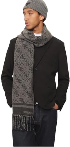 GUESS écharpe Milano Scarf 30X175 Black/Grey gris