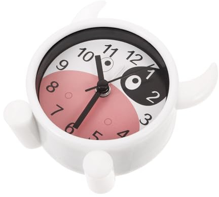 GOOHOCHY Reloj Despertador Infantil Diseño Vaca Silencioso Mesa, Compacto, Fácil Configuración, Adecuado para Dormitorio y Habitación Infantil, Decoración Original para Estudiantes