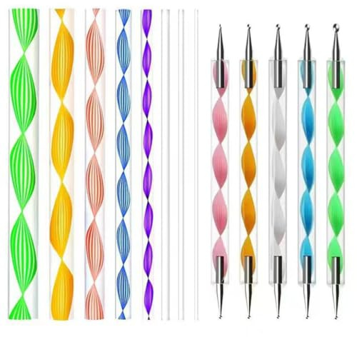 13 Stück Mandala Kunst Punktierwerkzeuge, Steine Bemalen Set, Dotting Tool Kugel Stifte, Dot Painting Punktmalerei, Nagelkunststifte, für DIY, Steinzeichnung, Polymerton, Töpferei, Handwerk