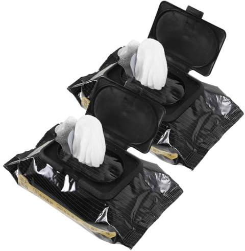MAGICLULU Salviette la Pulizia della Pelle 2 Pezzi per Borse e Scarpe in Pelle, Tessuto Non Tessuto Nero, Facile da Usare Compatibilità per Cura e Protezione
