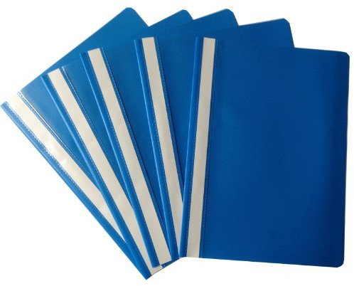 100 x Schnellhefter DIN A4 Kunststoff Sichthefter Schul-Hefter blau Kunststoff plastik Schule Büro