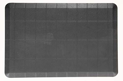 Jet-Line ®| Anti Ermüdugsmatte für Ergonomische Schreibtische Bodenmatte | komfortabel | gegen Müdigkeit | Matteo | ergonomische Arbeitsmatte | schwarz | gesundes Stehen