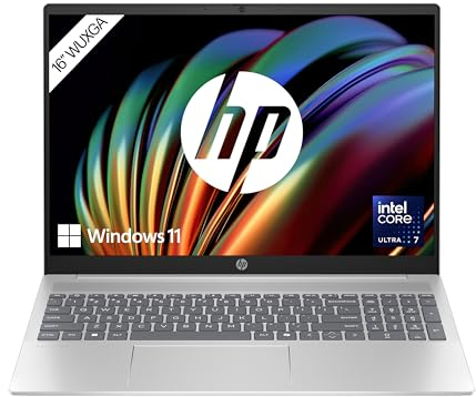 HP Pavilion Laptop PC | Intel Core Ultra 5 mit integrierter KI | 125U 16 WUXGA-Display | 16GB RAM | 1TB PCIe NVMe SSD | Intel Grafikkarte | QWERTZ mit Copilot Key | Windows 11 Home | Silber