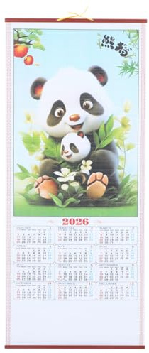 MAGICLULU Chinese Wall Scroll Calendar, 2025 Zodiac Snake Wall Calendar Chinese Auspicious Year of The Snake Hanging Monthly Lunar Fengshui for Good Luck