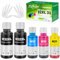 FANSHENG 31 32XL Ink Compatible with HP 31 32XL ink refill bottles for Smart Tank 7605 7005 5105 7305 455 570 555 655 559 315 319 519 7605 7306 7006 (5 Pack 2Black/Cyan/Magenta/Yellow)