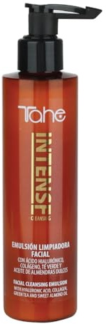 Tahe Intense ansiktsrengörande emulsion med hyaluronsyra, kollagen, grönt te och söt mandelolja, 200 ml