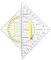 BinXiaoQin 2-Stück Geodreieck Mit Griff,Geodreieck Klein,Geodreieck Flexibel,Geodreieck Groß,Dreieck Flexibel,Geometrie Griff Groß Dreieck