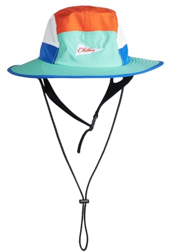 Color-Blocked Fisherman Style Sun Hat for Outdoor Camping, Surfing & Vacations - Wide Brim, UV Protective, Anti-Slip (US, Alpha, One Size, X-Small, A_Turquoise)