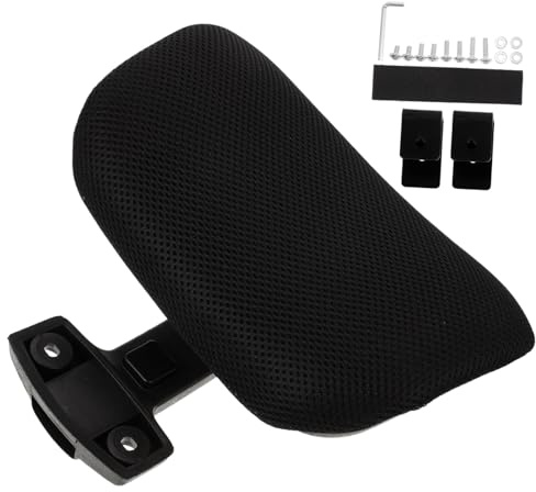 VILLFUL Poggiatesta Sedia Ufficio Regolabile in Altezza con Clip Cuscino Supporto Testa per Poltrona Computer Accessorio Ergonomico Nero