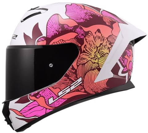 LS2, Casco Moto Integrale RAPID III POPPIES II White Pink, M