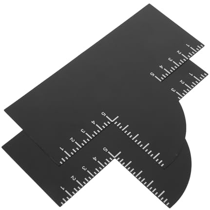 Toyvian 2 Pezzi Carte Modellanti per Attaccatura Capelli e Barba Riutilizzabili in Plastica con Scala di Misurazione Strumenti Ergonomici per Styling Preciso Casa e Salone