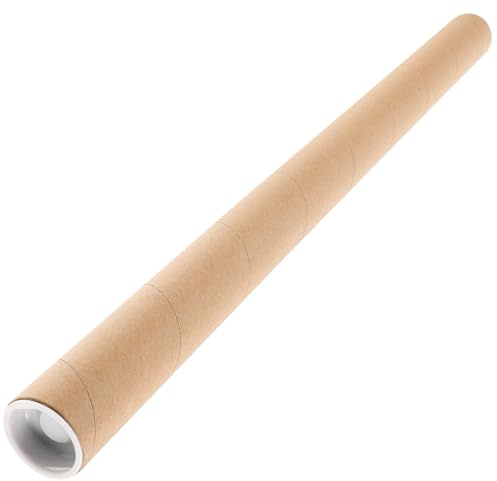 Generico Tubo per Poster di Carta Rotondo Tubo per Spedizione e Conservazione Disegni e Documenti in Cartone Chiusura