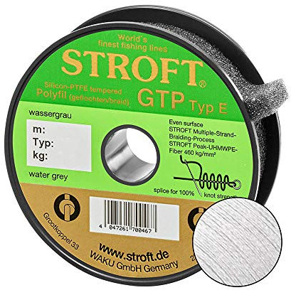 WAKU Stroft Schnur GTP Typ E geflochten wassergrau 300m Typ E3 7,50kg