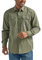 Wrangler Authentics Men's Long Sleeve Classic Woven Shirt Button, Burnt Olive, XXL