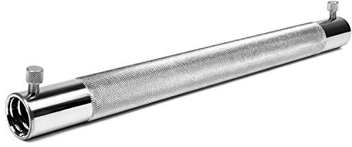 Yes4All Conector para Mancuernas de 3 cm, Longitud 40 cm, Barra Cromada para Convertir Dos Mancuernas en Barra de Pesas
