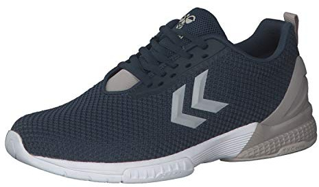hummel AEROCHARGE Fusion STZ Zapatillas de deporte para hombre y mujer, unisex, transpirables, para hombres y mujeres, ideales como zapatillas de balonmano o para gimnasio y fitness, azul marino, 42.5