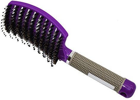Hairstreaq Detangling Brush, Wet Dry Detangler Hair Brushes, Vented Detangling Brush, Fast Drying Styling Massage Hairbrush for Women & Kids’ Long, Thick, Thin, Curly & Tangled Hair (Purple)