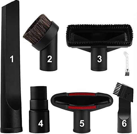7 Pieces Set 32mm-35mm Caliber Vacuum Cleaner Accessories for Henry Hoover Attachment Replacement,Kit Brush Nozzle Crevice Tool