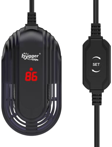 hygger Small Aquarium Heater, 150W Submersible Betta Fish Tank Heater with Adjustable Temperature External Controller, Turtle Heater with LED Display for up to 25 Gallon Tanks