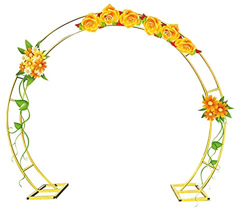 Arco da Giardino Arco Nuziale Bianco Padiglione ad Arco Rotondo cespugli di Rose Cappotto di Vernice in Stile Romantico Arco per Piante per la Decorazione di Feste sul Prato