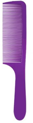 CYDZSRA Peine de dientes cerrados, cepillo de estilismo profesional resistente al agua, cabeza plana, peine curvo reutilizable, accesorios barbero, salón, Violeta