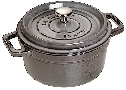 Staub Cast Iron 2.75-qt Round Cocotte - Graphite Grey, Made in France
