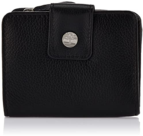Timberland Damen Leather Small Indexer Wallet Billfold Kleine RFID-Geldbörse aus Leder, Schwarz
