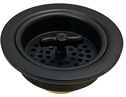 Kingston Brass K212MB Tacoma Spin and Seal Sink Basket Strainer, Matte Black