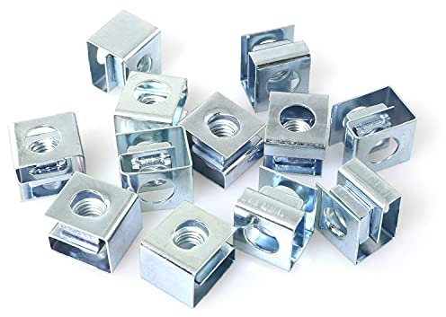 TAODAN 12Pcs M6 Slide-on Cage Nuts Special-Shaped Cage Nut