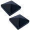 Pyramid Square Black Metal Fence Post Caps 4 100mm Post Top (2)