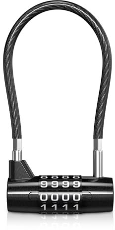 Ankilo Cadenas à Combinaison à 4 Chiffres pour l'extérieur, étanche et réinitialisable avec code pour l'école, les employés, le gymnase et les casiers sportifs