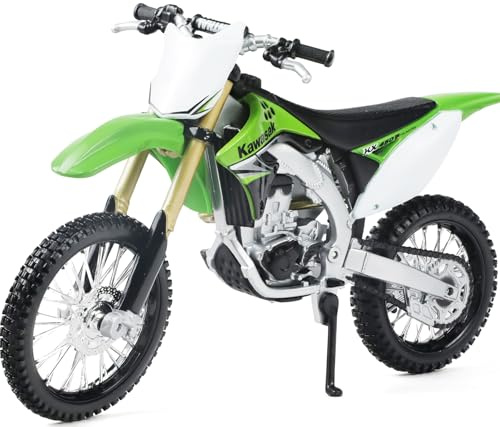 Risopen Moto Dirt Bike échelle 1:12 Compatible pour Kawasaki KX450F modèle de Mini Supercross Motorcross Moto Collection ou Cadeau pour Adulte Enfant garçon (Vert)