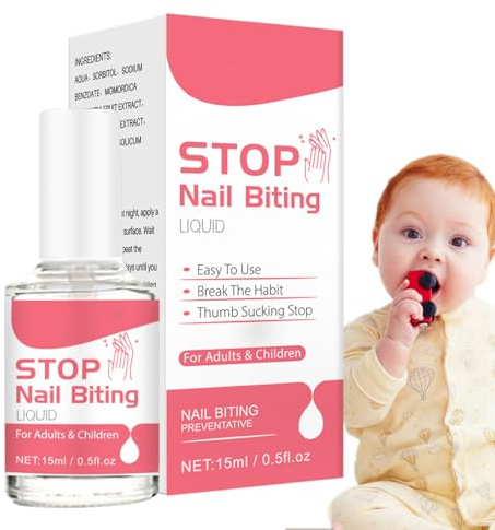 CGACCSD Smalto Amaro Per Unghie Bambini, 15ml, Anti-mangiarsi Le Unghie Per Bambini E Adulti, Al Succhiamento Del Pollice