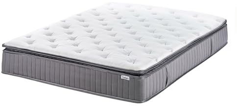 Beliani EU Small Double Size Pocket Sprung Mattress Cooling Memory Foam Filling 4ft Firm Removable Cover 7-Zone Pleasant