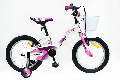 DEPORBIKES Bicicleta 16 Pulgadas niña | Bicicleta niña 5-7 años + Frenos V-Break + Estabilizadores + Cuadro Acero | Segura y Resistente