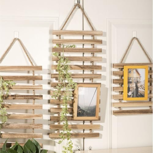 Étagère murale en bois naturel pour plantes grimpantes dont Philodendron Peperomia et autres types de verdure rampante (L)