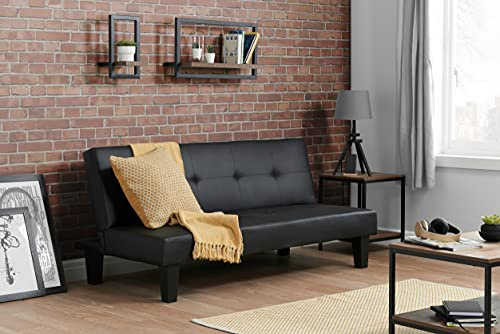 Birlea Franklin Faux-Leather Sofa Bed, Black