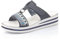 Rieker Damen Pantoletten V02M6, Frauen Slip On,Ladies,Schlupfschuhe,schluepfschuhe,Slipper,Slides,Slip-ons,Backless,Mules,blau (14),42 EU / 8 UK