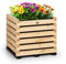 blumfeldt Modu Grow - Hochbeet, Pflanzschale, Blumenkasten, Blumenkübel, solides und haltbares Kiefernholz, Gartenvlies:Noppenfolie, Kiefer, 50 x 45 x 50 cm (BxHxT)