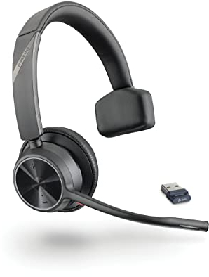 Poly Voyager 4310 UC schnurloses Headset (Plantronics) – Mono Bluetooth-Headset, Noise Cancelling-Mikrofon, lange Akkulaufzeit, Verbindung mit PC/Mac/Mobiltelefon per Bluetooth – Teams, Zoom und mehr