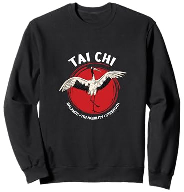Forza di tranquillità dell'equilibrio della gru di Tai Chi - Qigong Tai Chi Felpa