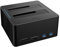 LINKEET Dual-Bay Hard Drive Docking Station for 2.5 & 3.5 inch SATA HDD/SSD, Supports Offine Clone & UASP, 5Gbps, 2 * 10TB, Hard Disk USB Hub with 2* USB 3.0 Port, MS/CF/TF/SD Card Readers, Black