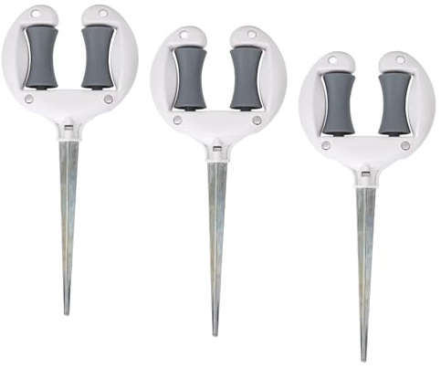 3Pcs Garden Hose Guide, 5.9in Nail Top Roller Hose Guide Spike Universal Garden Hose Guide Holder Practical Lawn Hose Support Stake for Agriculture, Lawn, Garden