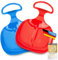 Alpenflitzer® 2 Stück Popo-Rutscher Bob; Schlitten mit Griff; Kinder Po-Rutscher Rodel Schneerutscher Bob Schneeflitzer zum Rodeln & Schlittenfahren 2er Set blau & rot