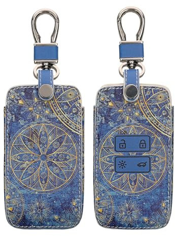 kwmobile Autoschlüssel Hülle kompatibel mit Renault 4-Tasten Autoschlüssel Karte (nur Keyless Go) - Kunstleder Schutzhülle Schlüsselhülle Cover