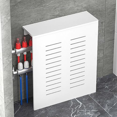 JINGJIAOPLSD Cubre Radiadores Blanco Cubiertas de Radiador de Tres Lados para el Hogar Estante para Mueble de Baño, Mueble de Suelo para Sala de Estar y Pasillo(40x60x15cm/15.8x23.6x5.9in)
