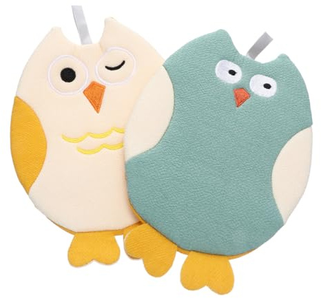 Cabilock 2 pièces de Bain Garçon Fille Cartoon Motif Animal Adorable Doux et Exfoliants pour Toilette Garçon Fille Légère et Facile à Tenir